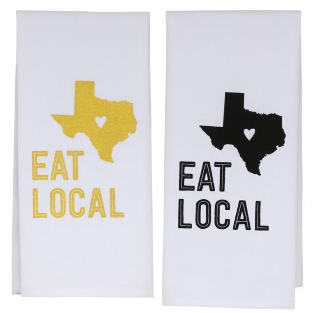 Eat Local Texas Tea Towel Set